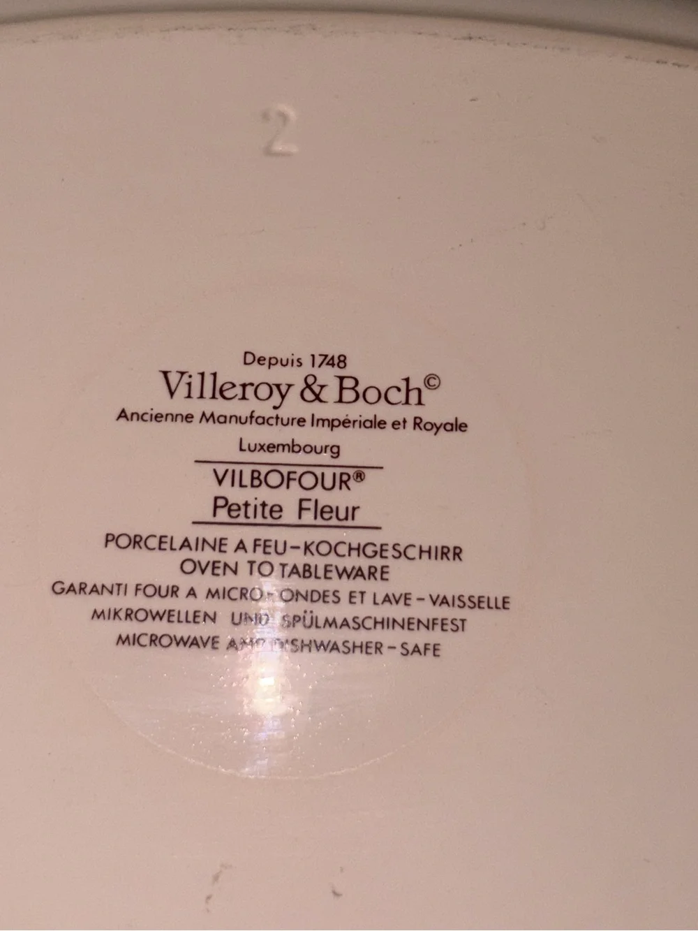 Vtg Villeroy & Boch 13” Petite Fleur Oval Baking dish Floral Casserole